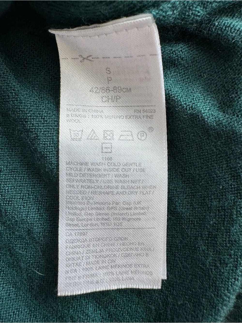 Banana Republic Emerald/Teal Merino Crewneck Sweater
